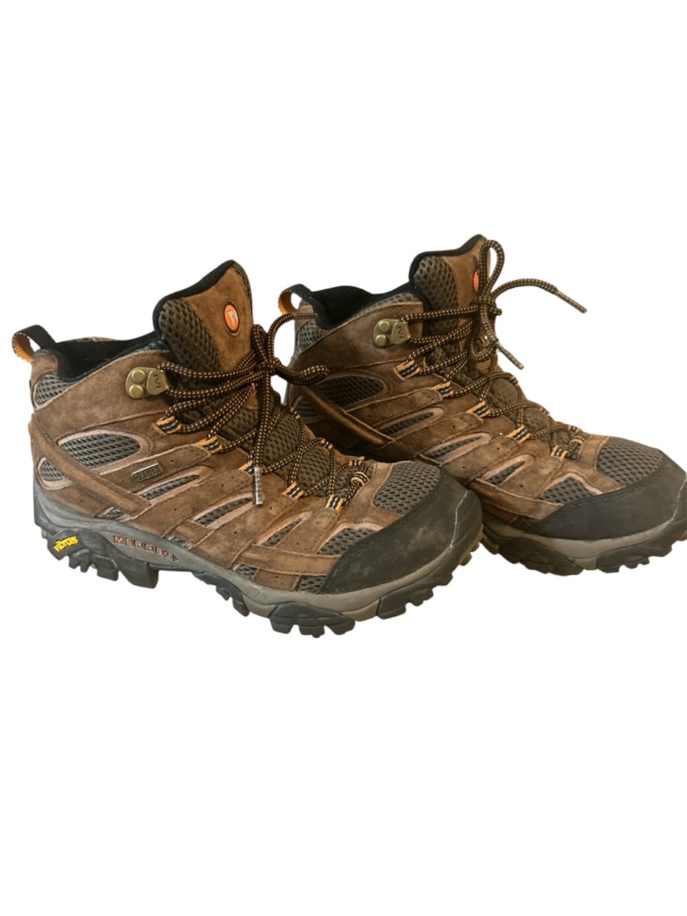Merrell Brown and Black Men's Mid-Height Hiking Boots